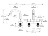 2 Handles Bathroom Sink Faucet, Brushed Nickel Centerset RV Bathroom Faucets for 3 Hole pop-up 36795444
