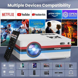 FUDONI Smart Projector with WiFi and Bluetooth, Native 1080P 4K Decoding for Home Cinema, Outdoor 78394914