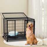 ZNTS Dog Crate Dog Cage Dog Kennel for Large Dogs, Heavy Duty 36 in Pet Playpen for Training Indoor 25996748