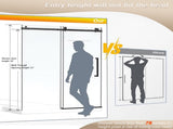 Frameless Single sliding shower door 56-60 "W x 76" H, 1/4 " Clear Tempered Glass, Explosion W1675P307006