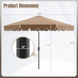 10 Feet Patio Umbrella with Crank Tilt Adjustment - Beige 07159711
