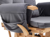 Glider Rocker Replacement Cushions with Storage Pocket, 5PCS, Soft Velvet Thickened, Washable 82994434