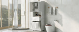 Tall Bathroom Cabinet with Laundry Basket, Large Space Tilt-Out Laundry Hamper and Upper WF323481AAK