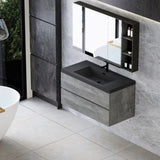42" Floating Bathroom Vanity with Sink, Modern Wall-Mounted Bathroom Storage Vanity Cabinet with W1573P155847