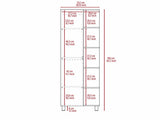 White 5-Shelf Linen Cabinet B06280253