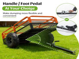 1500LBS Capacity 15 Cubic Feet Dump Cart Trailer, Heavy Duty Tow Behind Hauling & Dumping Wagon for 39189763