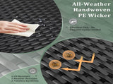 Outdoor PE Wicker Side Table with Storage, Patio Rattan End Table 77765247