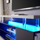 TV Stand for 60 Inch TV LED Gaming Entertainment Center Media Storage Console Table with Large Side W2178138768