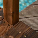 5 ft Wooden Garden Bridge Arc Footbridge 59761306