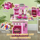 ZNTS Complete Kitchen Set for Kids,33 Accessories & Storage 70450520