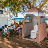 ZNTS 150*150*205cm Single Quick Open Changing Tent Shower Tent Brown 51991597