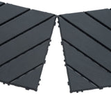 Plastic Interlocking Deck Tiles,44 Pack Patio Deck Tiles,12"x12" Square Waterproof Outdoor All W206P150115
