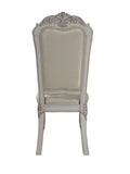 Dresden Synthetic Leather, Fabric & Bone White Finish Side Chair B2726P288756