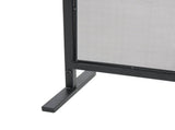 Regina 1-Panel Iron Fireplace Screen 38" x 30", Black Finish N775P386918B
