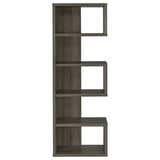 ZNTS Weathered Grey 5-Shelf Bookcase B062P153764