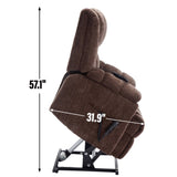 Dual Motor Heat Massage Infinite Position Up to 350 LBS Electric Power Lift Recliners with W3224P288490