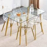 Modern simple transparent dining chair plastic chair armless crystal chair Nordic creative makeup W1151111205