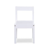 Della 3-Piece Solid Wood Kids Table & Two Chair Set, White B022P174731