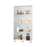 ZNTS Two-door Glass Display Cabinet 4 Shelves with Door, Floor Standing Curio Bookshelf for Living Room 95962765