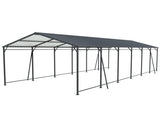 12*32 FT Carport, Heavy Duty Carport with Galvanized Steel Roof and Frame, Metal Carport Large W540P478292