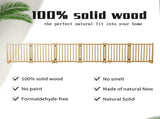 (6 Panel) Wooden Freestanding Dog Gates for The House,Dog Gates for Doorways, Stairs,Wood Dog Fences W2641P336052