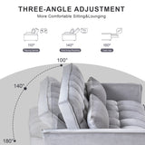 3 in 1 Convertible Sleeper Sofa Bed, Modern Pull Out Couch Bed, Adjustable Backrest, Velvet Loveseat W2121P179225
