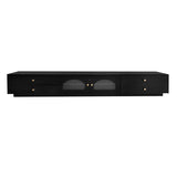 ON-TREND Luxurious TV Stand with Fluted Glass Doors, Elegant and Functional Media Console for TVs Up WF311903AAB
