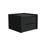 Boa Floating Nightstand , End Table, Side Table Wall-Mounted Single Drawer Design with Handle- Black B070137816