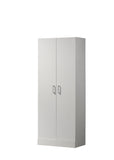 ZNTS Alara White 60" Height Simplistic Modern Double Door Storage Cabinet B061110707