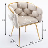 Luxury modern simple leisure velvet single sofa chair bedroom lazy person household dresser stool W1170109311