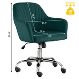 ZNTS Accent chair Modern home office leisure chair with adjustable velvet height and adjustable casters W1521P189968