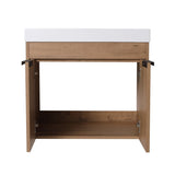 24 Inch Bathroom Vanity With Top,Resin Basin,Soft Closing Doors W99990331