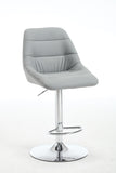 Set of 2 Bar Stools, with Chrome Footrest and Base Swivel Height Adjustable Mechanical Lifting W1249P243518