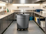 500lbs Heavy Duty Trash Can Dolly , Round Roller Base with 4 Lockable Wheels for 20, 32, 12555608
