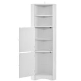 ZNTS Tall Bathroom Corner Cabinet, Freestanding Storage Cabinet with Doors and Adjustable Shelves, MDF 55457419