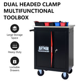 DOUBLE-DOOR CLAPBOARDl MULTI-FUNCTION TOOL CART--BLAK&RED W1102P245240
