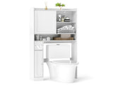 Over-The-Toilet Storage Cabinet - 1 Top Shelf 2 Enclosed Cabinets Toilet Paper Holder, 32048221
