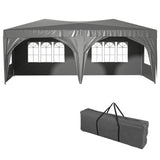 ZNTS 10'x20' EZ Pop Up Canopy Outdoor Portable Party Folding Tent with 6 Removable Sidewalls Carry Bag W1212P146439