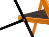 3-Step Steel Step Stool with Low Handrail - Ginger Yellow, Non-Slip & Foldable, Safe for Home 02539083