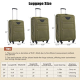 Softside Luggage Expandable 3 Piece Set Suitcase with Duffel Bag Upright Spinner Softshell N732P201004Y