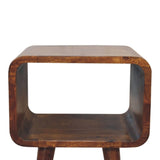 Artisan Furniture Solid Wood Mini Chestnut Curved Open Bedside B182P202422