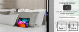 King Size Bed Frame with Upholstered Headboard , Queen Bed Frame with Charging Station and LED W636P195096