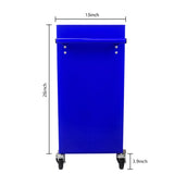 4 DRAWERS MULTIFUNCTIONAL TOOL CART WITH WHEELS-BLUE W110280933