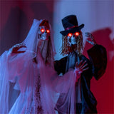 7.2ft Life-Size Animated Halloween Bride Prop - Bloodstained Dress, Sound-Activated 88150321