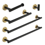 5-Pieces Brushed Nickel Gold Bathroom Accessories Set, Stainless Steel Bathroom Hardware Set, Bath W1932P156143