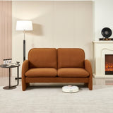 59" Sofa Small Couch for Living Room, Sherpa Fabric Upholstered Sofa Couch, Small W1765P172415