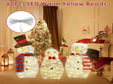 3-Piece 2D Outdoor Snowman Christmas Decorations Yard, 30 inch Pre Lit Snowman Family with Led 89455753