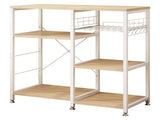 4-Layer Microwave Oven Rack with Pull-Out Basket and X-Shaped Cross Bracket on the Back 06022263