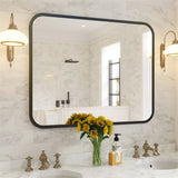 Black Bathroom Wall Mirror for Over Sink 40