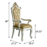 Butterscotch and Antique Pearl Tufted Arm Chairs B062P186414